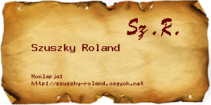 Szuszky Roland névjegykártya